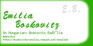 emilia boskovitz business card